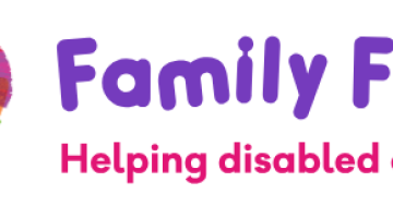 coloured heart with family fund in text