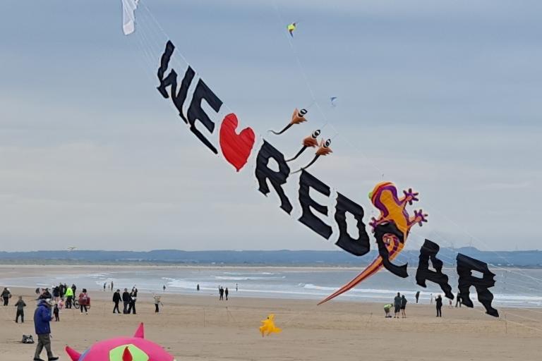 photograph of a kite showing We Love Redcar